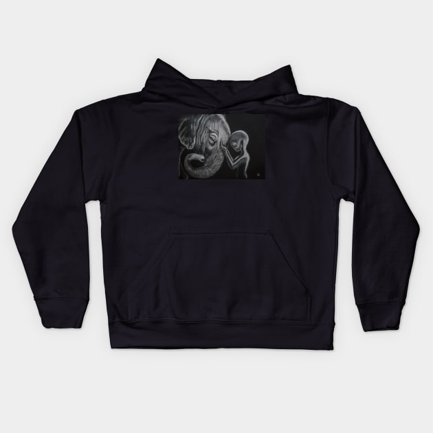Consulting with the Elephant Nation Kids Hoodie by SandiaOFC
